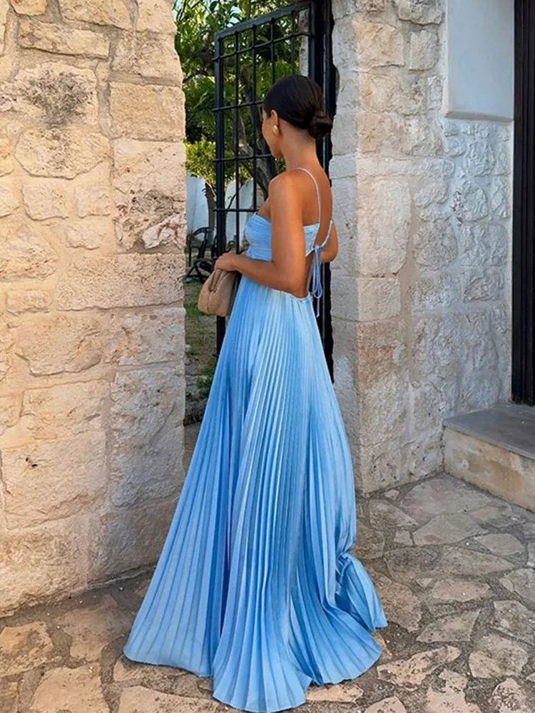 Tansy - Summer Glow Halter Maxi Dress