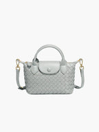 Mia™ Woven Pouch – Compact Elegance with Seasonal Charm