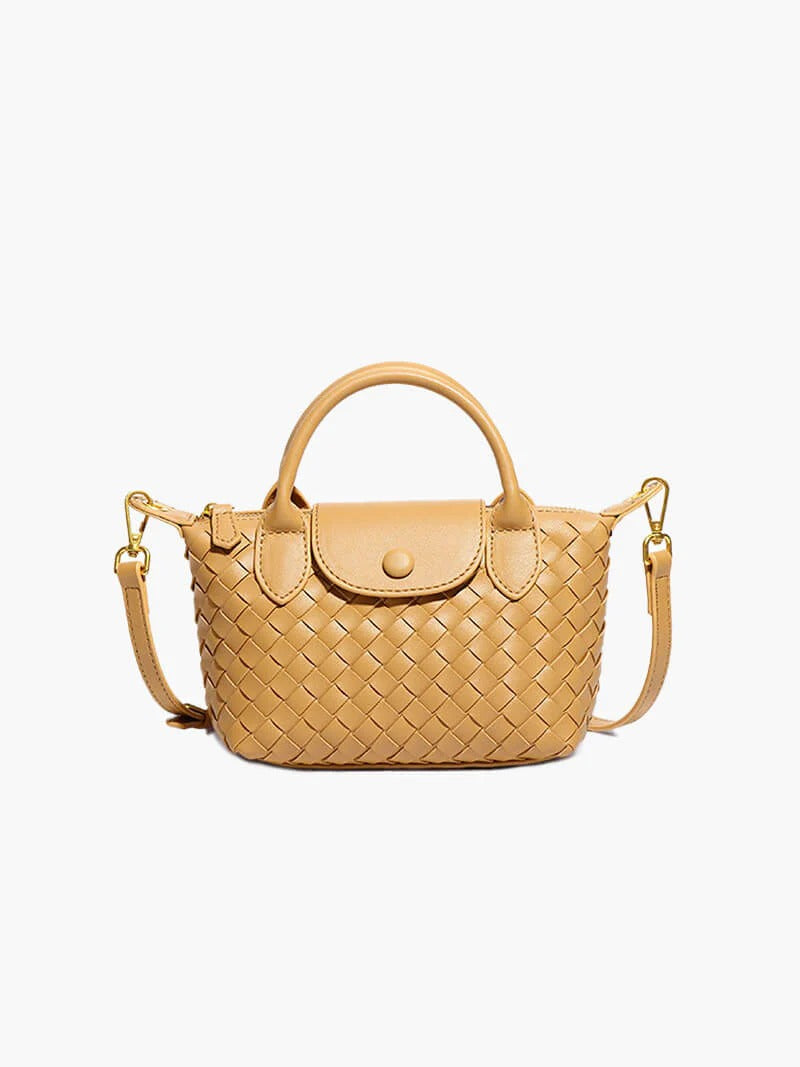 Mia™ Woven Pouch – Compact Elegance with Seasonal Charm