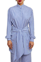 Blue Bar Skirt Set