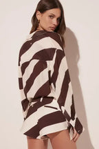 Zebra Print Shorts Set
