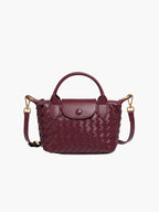 Mia™ Woven Pouch – Compact Elegance with Seasonal Charm