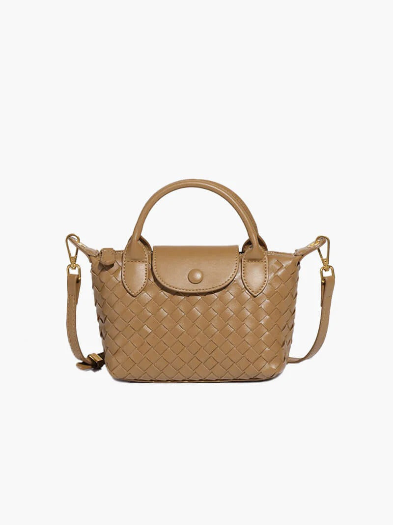 Mia™ Woven Pouch – Compact Elegance with Seasonal Charm