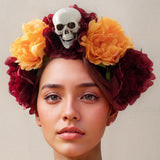 Halloween Skull Flower Headband