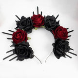 Rose Dark Bridal Headband