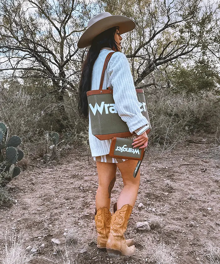 Wrangler Leather Trim Canvas Tote Bag Collection