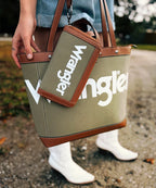 Wrangler Leather Trim Canvas Tote Bag Collection