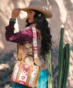 Wrangler Aztec Sherpa Trim Crossbody Purse Collection