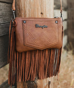 Wrangler Vintage Floral Western Fringe Crossbody Bag