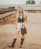 Wrangler Embossed Top Handle Crossbody