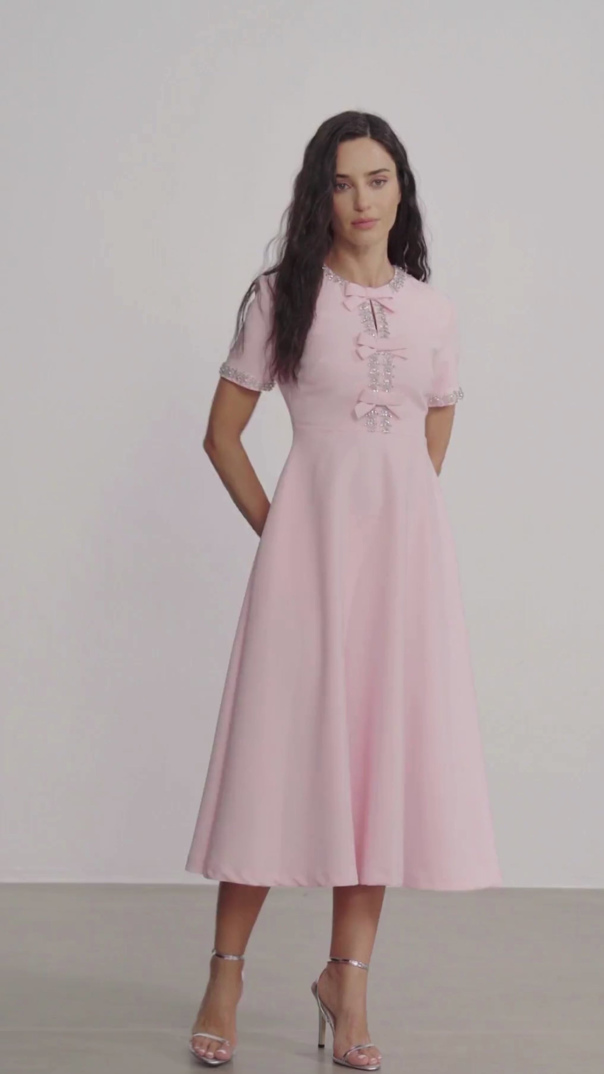 Sybil - Luxury Rhinestone Bowknot Dress