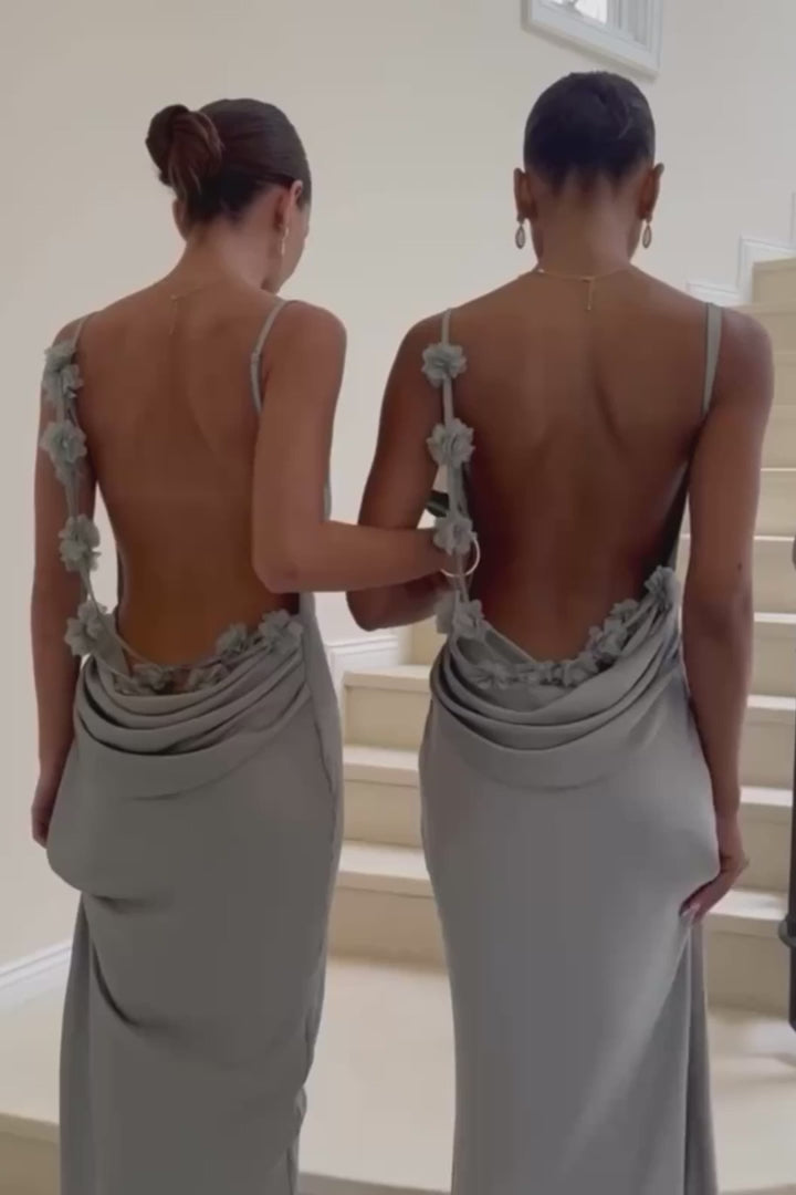 Pauline - Elegant Sultry Backless Maxi Dress
