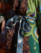 Phoenix Printed With Belt Kimono