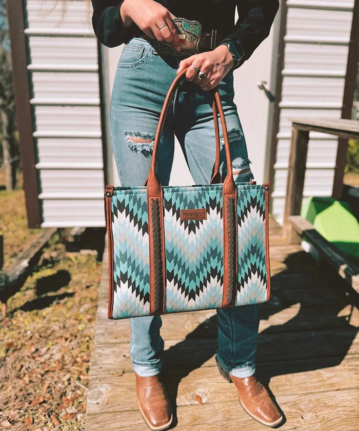 Wrangler Southwestern Pattern Concealed Carry Wide Tote Collection