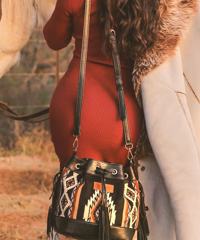 Wrangler Aztec Knitted Bucket Bag Collection