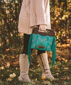 Wrangler Tooled Fringe Crossbody Bag