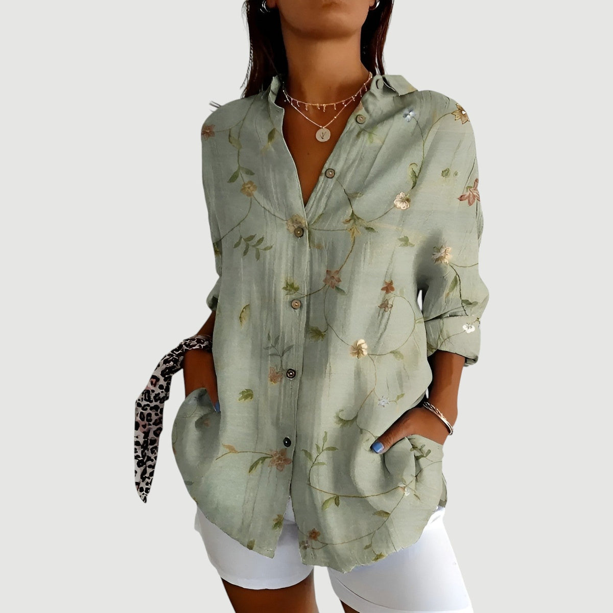 Amalie™ | Artistic Blomst Bluse