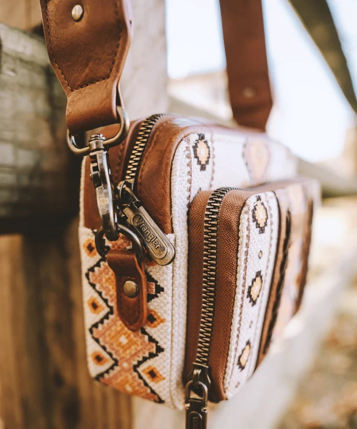 Wrangler Aztec Printed Crossbody Purse