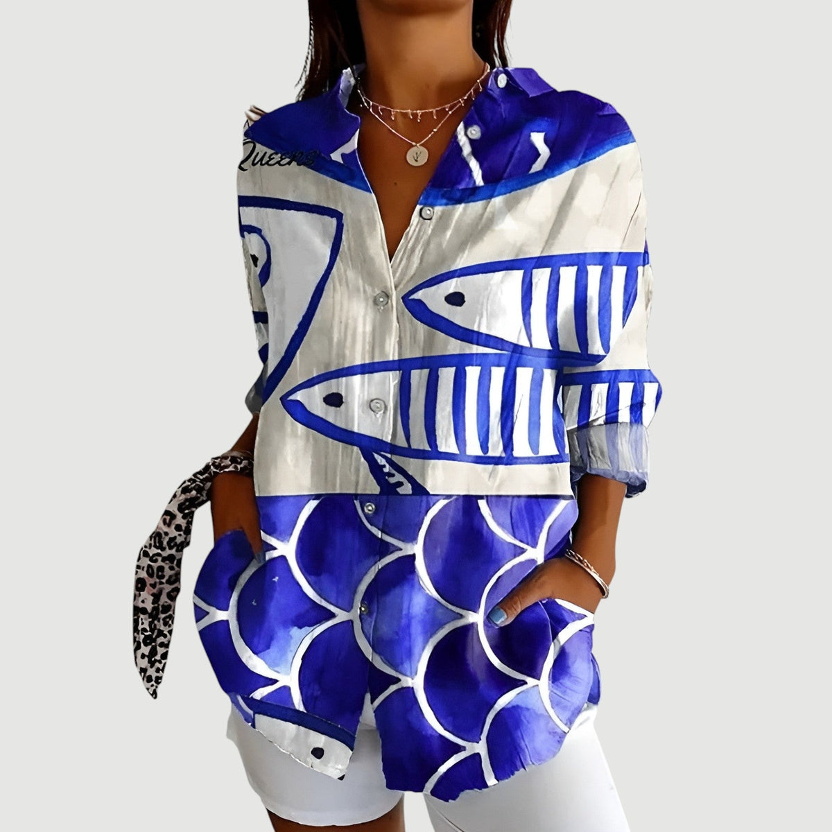 Malou™ | Artistic Blomster Bluse