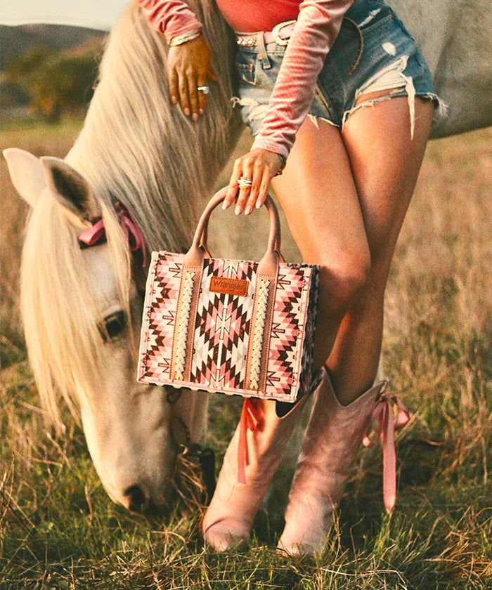 Wrangler All-Over Aztec Print Canvas Tote Bag