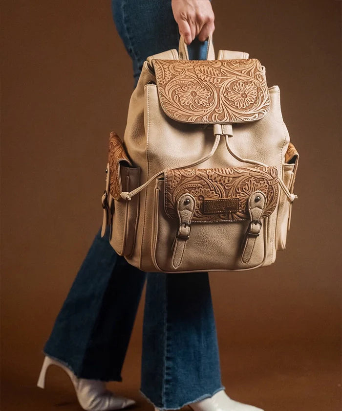 Wrangler Floral Tooled Concealed Carry Backpack