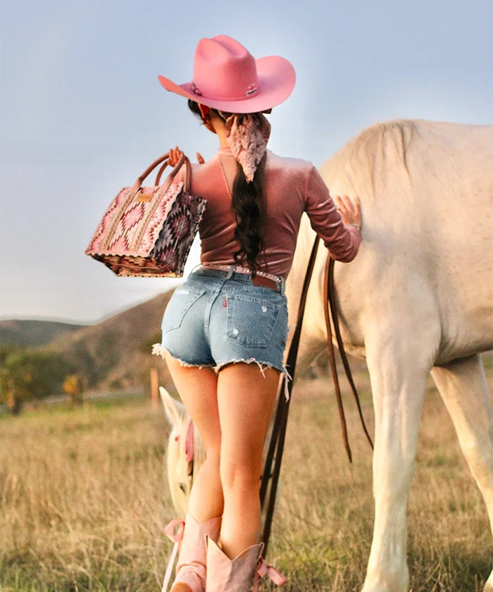 Wrangler Aztec Print Whipstitch Canvas Tote Bag Collection