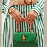 Riva Bamboo Handle Saddle Bag