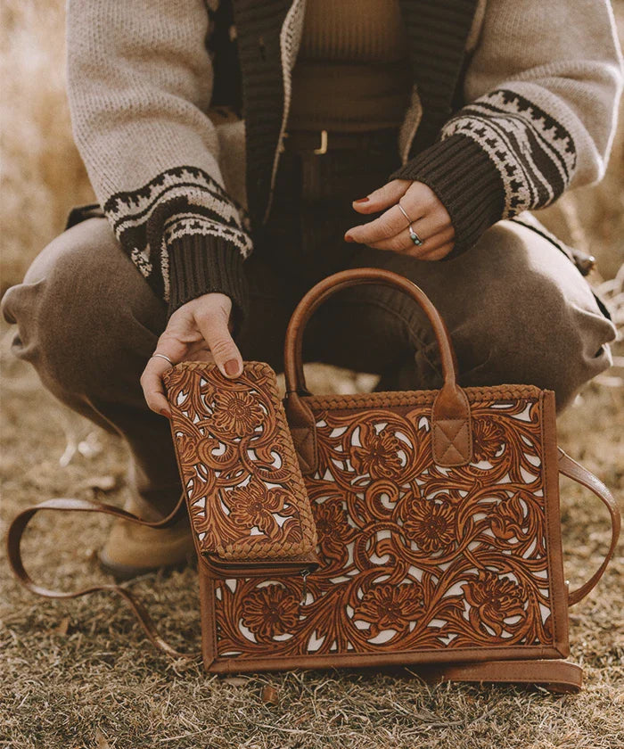 Trinity Ranch Floral Tooled Bifold Wallet
