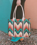 Wrangler Southwestern Pattern Concealed Carry Wide Tote Collection