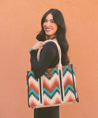 Wrangler Southwestern Pattern Concealed Carry Wide Tote Collection