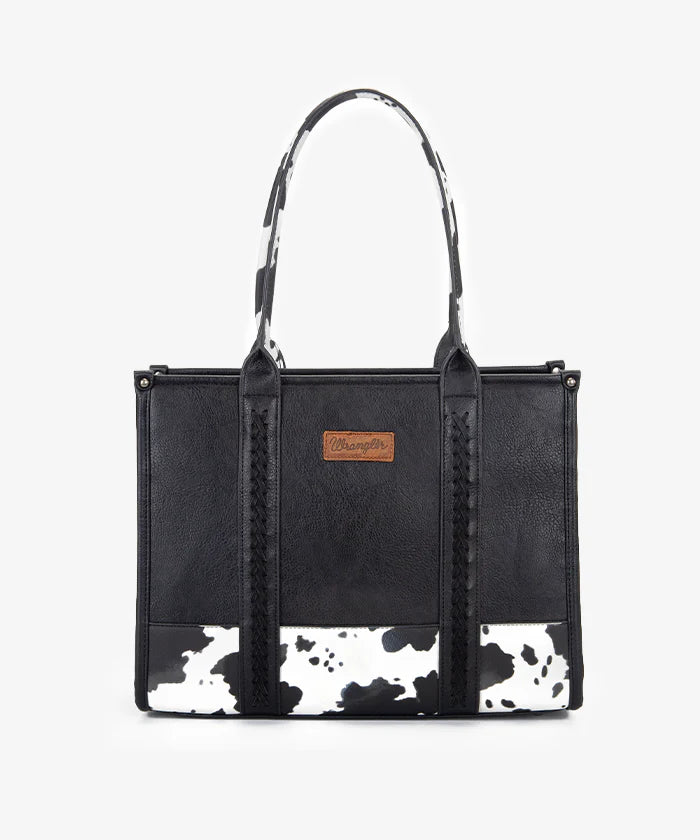 Wrangler Cow Print Crossbody Tote Bag