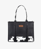 Wrangler Cow Print Crossbody Tote Bag