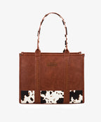 Wrangler Cow Print Crossbody Tote Bag
