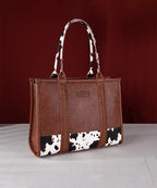 Wrangler Wide Cow Print Tote Bag