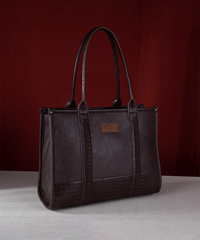 Wrangler Wide Cow Print Tote Bag
