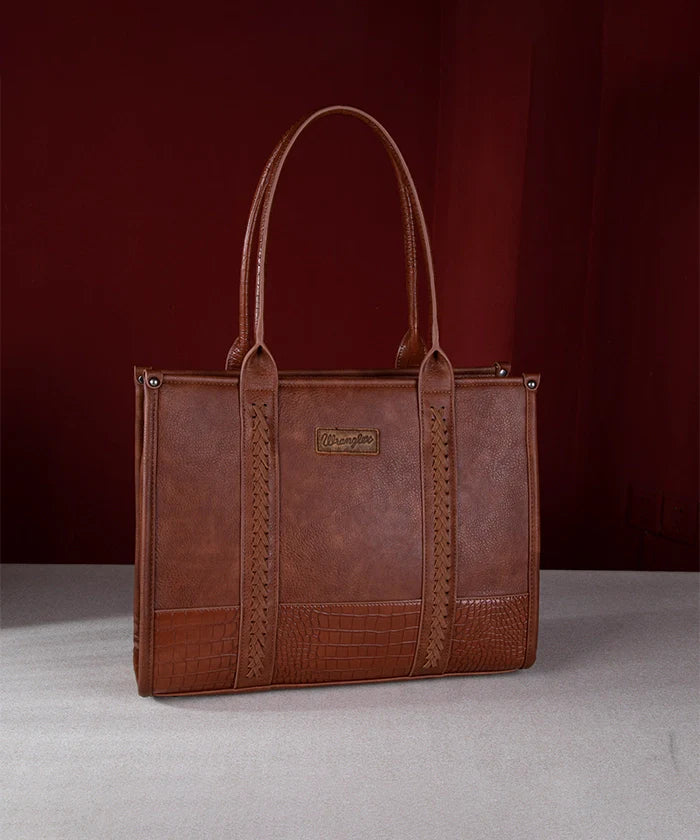 Wrangler Cow Print Crossbody Tote Bag