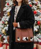 Wrangler Cow Print Crossbody Tote Bag