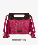 Wrangler Tooled Fringe Crossbody Bag
