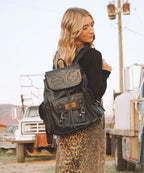 Wrangler Floral Tooled Concealed Carry Backpack