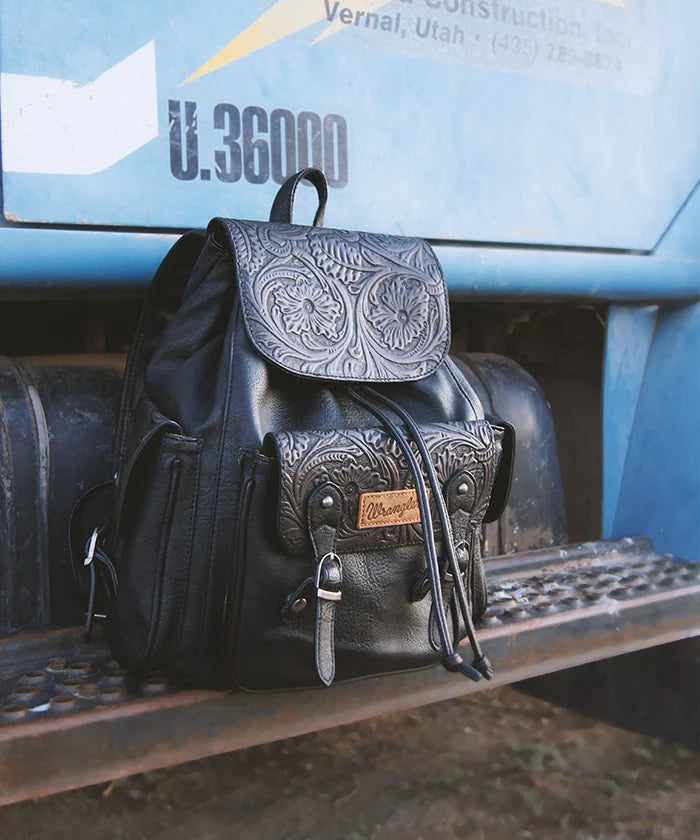 Wrangler Floral Tooled Concealed Carry Backpack
