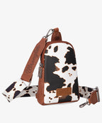 Wrangler Cow Print Sling Bag
