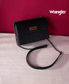 Wrangler Full-Grain Leather Flap Crossbody Purse