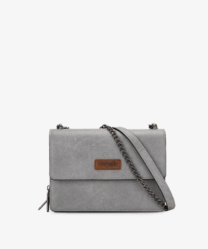 Wrangler Full-Grain Leather Flap Crossbody Purse
