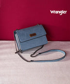 Wrangler Full-Grain Leather Flap Crossbody Purse