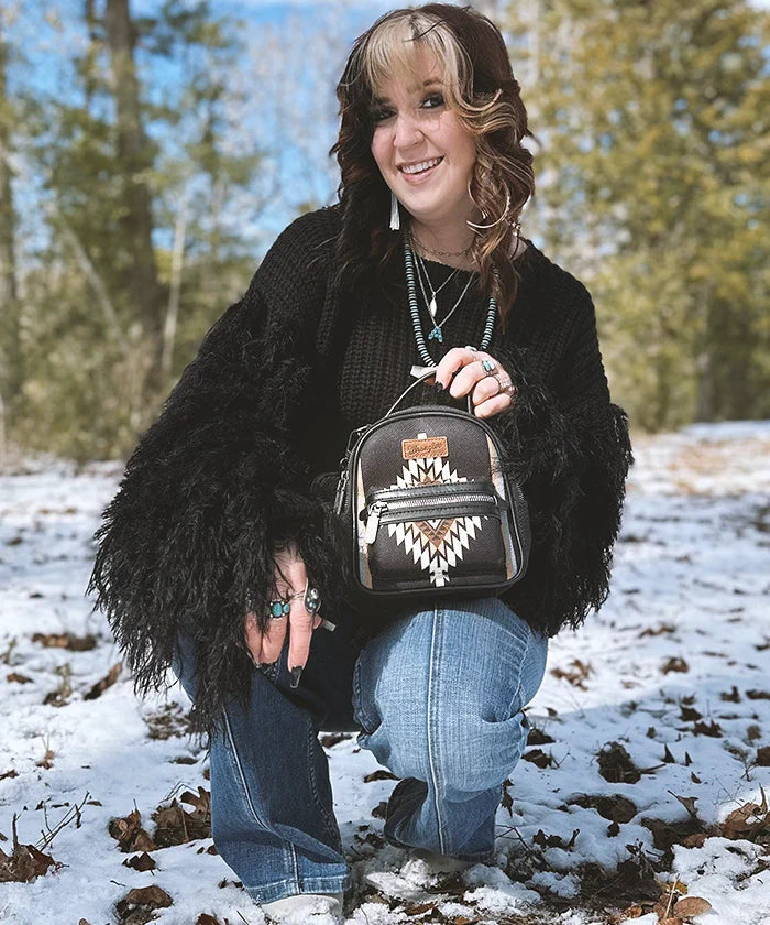 Wrangler Aztec Knitted Backpack