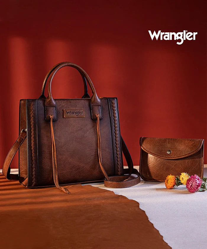 Wrangler Cowhide Purse and Wallet Set