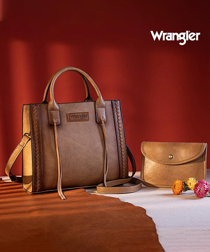 Wrangler Cowhide Purse and Wallet Set
