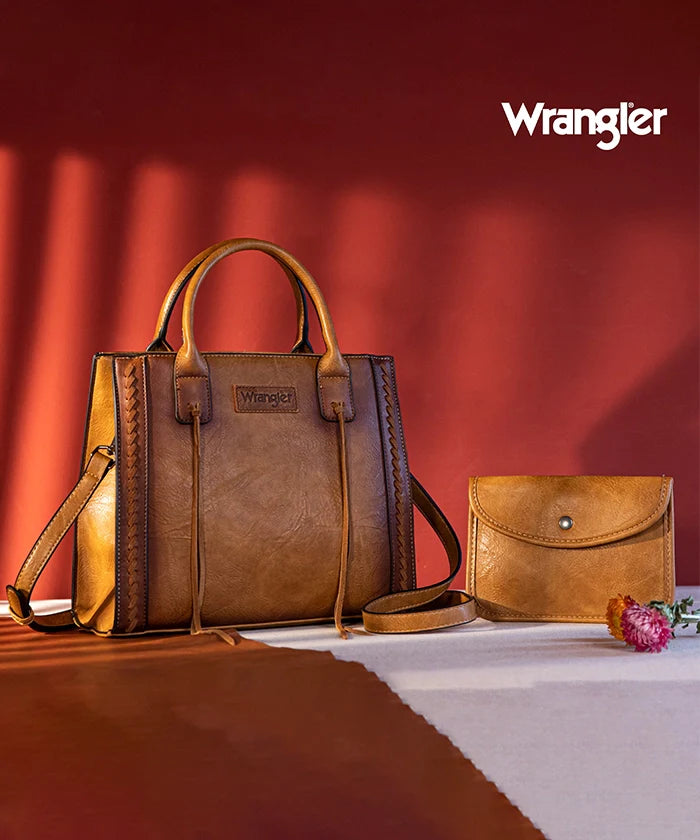 Wrangler Cowhide Purse and Wallet Set