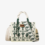 Wrangler Southwestern Print Rope Handle Tote Bag
