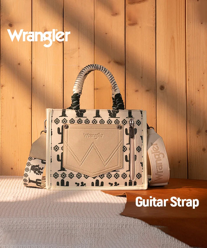 Wrangler Southwestern Print Rope Handle Tote Bag